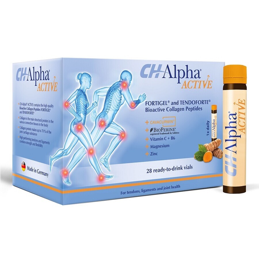 CH Alpha Active - Collagen 4 in 1 formula, 28 oral vials, Gelita Health