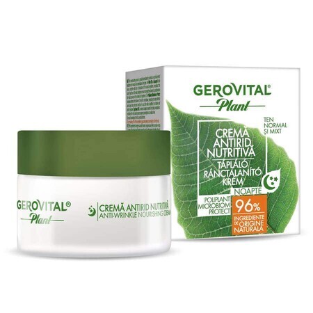 Poliplant Microbiom Protect Gerovital Crema nutrizionale antirughe vegetale, 50 ml, Farmec