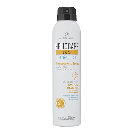 Heliocare 360 Pediatrics Transparent Spray Spf 50, 200 ml, Difa Cooper