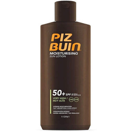 Piz Buin Moisturising - Latte Solare Fluido Corpo SPF50+ Molto Alta, 200ml