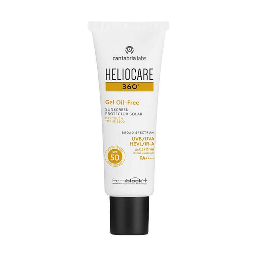 Heliocare 360° Gel Oil-Free SPF50 Protezione Solare Viso e Corpo, 50ml