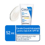 Moisturizing cream for normal-dry skin with SPF 50, 52 ml, CeraVe