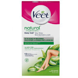 Aloe Vera foot wax strips, 12 pieces, Veet