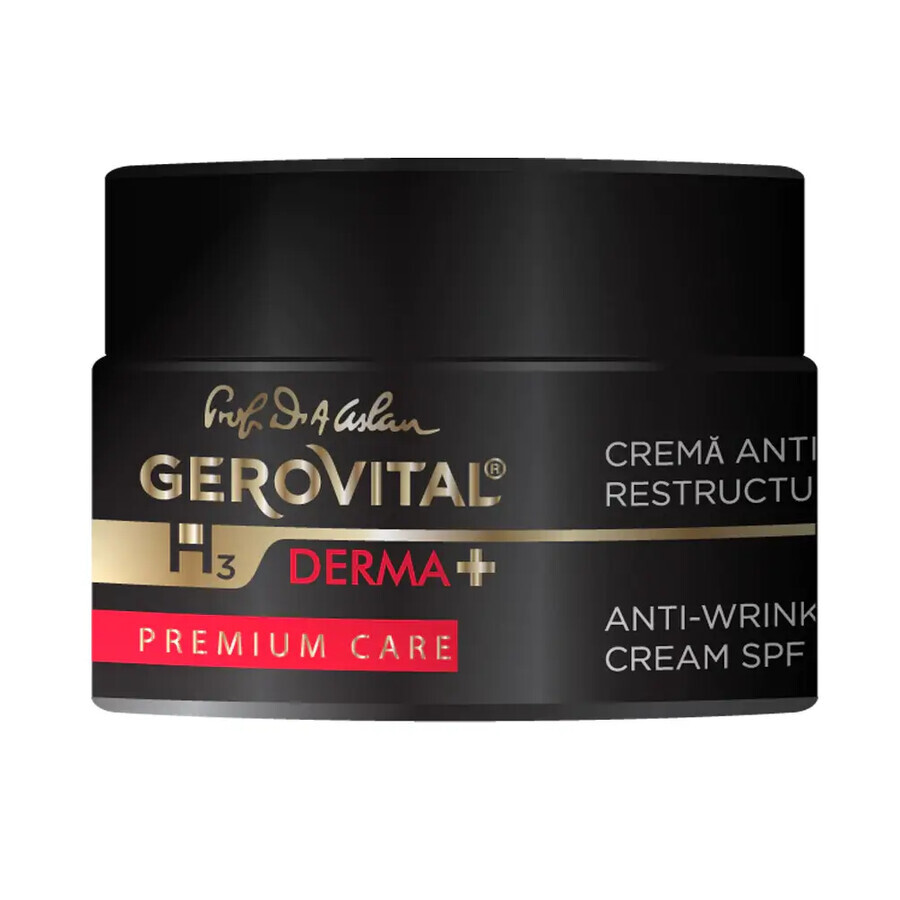 Gerovital H3 Derma+ Premium Care Anti-Wrinkle Restructuring Cream SPF 10, 50 ml, Farmec