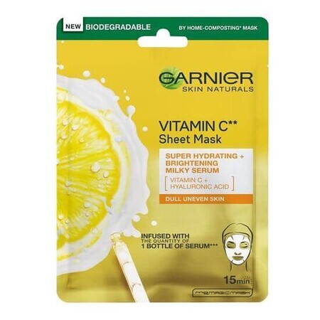 Masque sérum à la vitamine C Skin Naturals, 28 g, Garnier