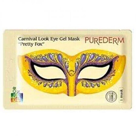 Maschera in gel occhi Carnival Look Pretty Fox luminosità e compattezza, 1 pezzo, Purederm