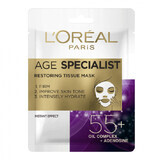 Maschera in tovagliolo per la rigenerazione e l'idratazione della pelle Age Specialist 55+, 30 g, Loreal