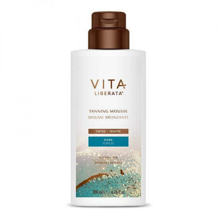 Schiuma autoabbronzante Mousse abbronzante colorata, tonalità scura, 200 ml, Vita Liberata