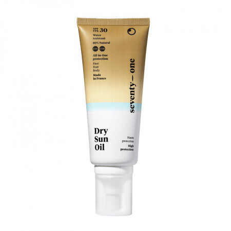 Olio secco per corpo, viso e capelli, SPF 30, UVA Dry Sun Oil, 100 ml, SeventyOne