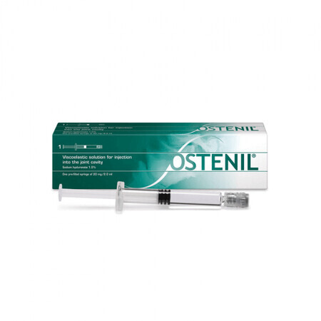 Ostenil, ácido hialurónico 20mg/2ml solución inyectable para infiltración, 1 jeringa precargada, TRB Chemedica