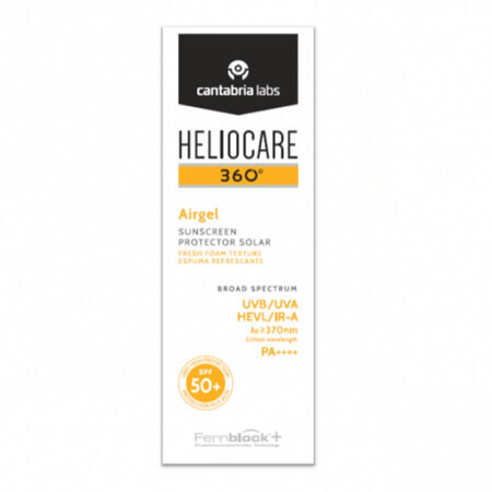 Heliocare 360 Airgel SPF50+ Protezione Solare Viso Quotidiana, 60ml