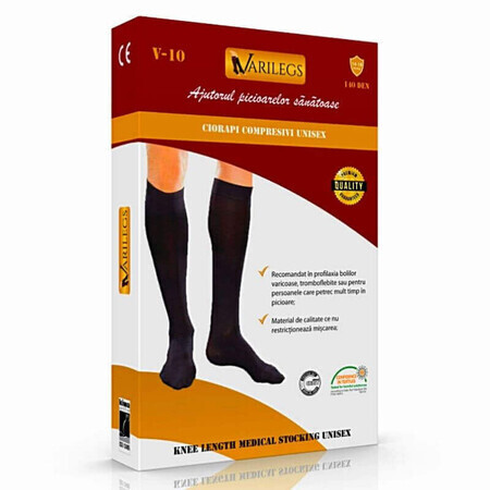 Calze a compressione V-10, AD, uomo 14-18 MmHg, XL