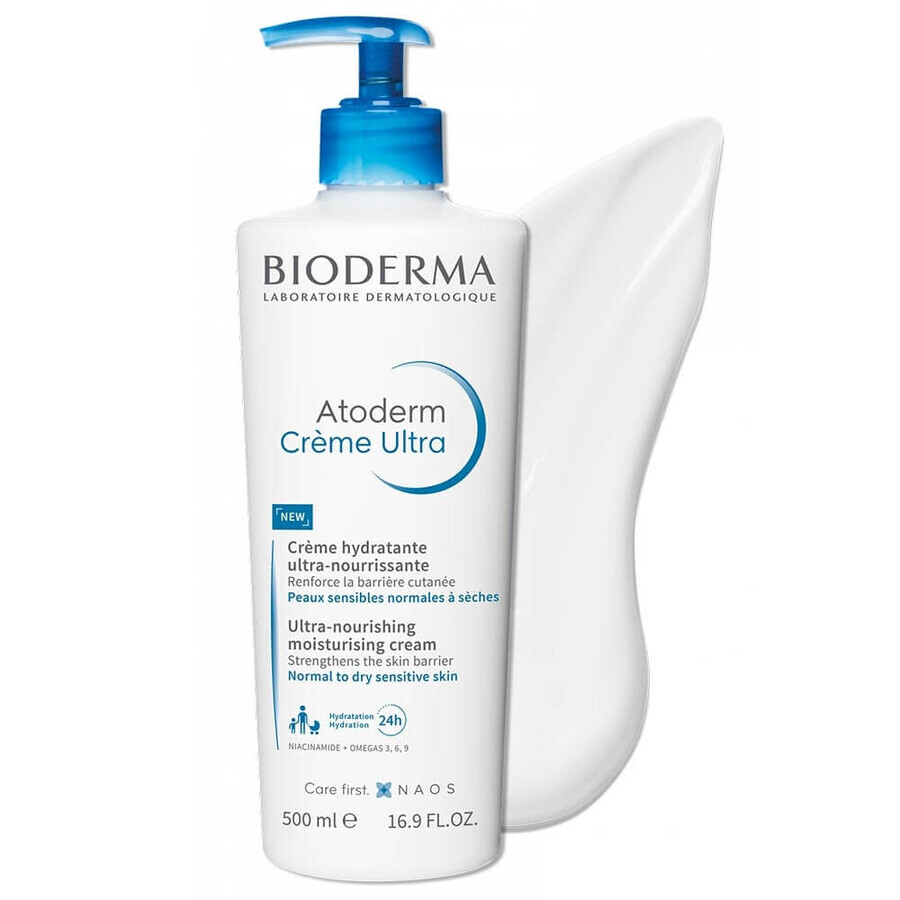 Bioderma Atoderm - Creme Ultra Trattamento Quotidiano Idratante Nutriente, 500ml