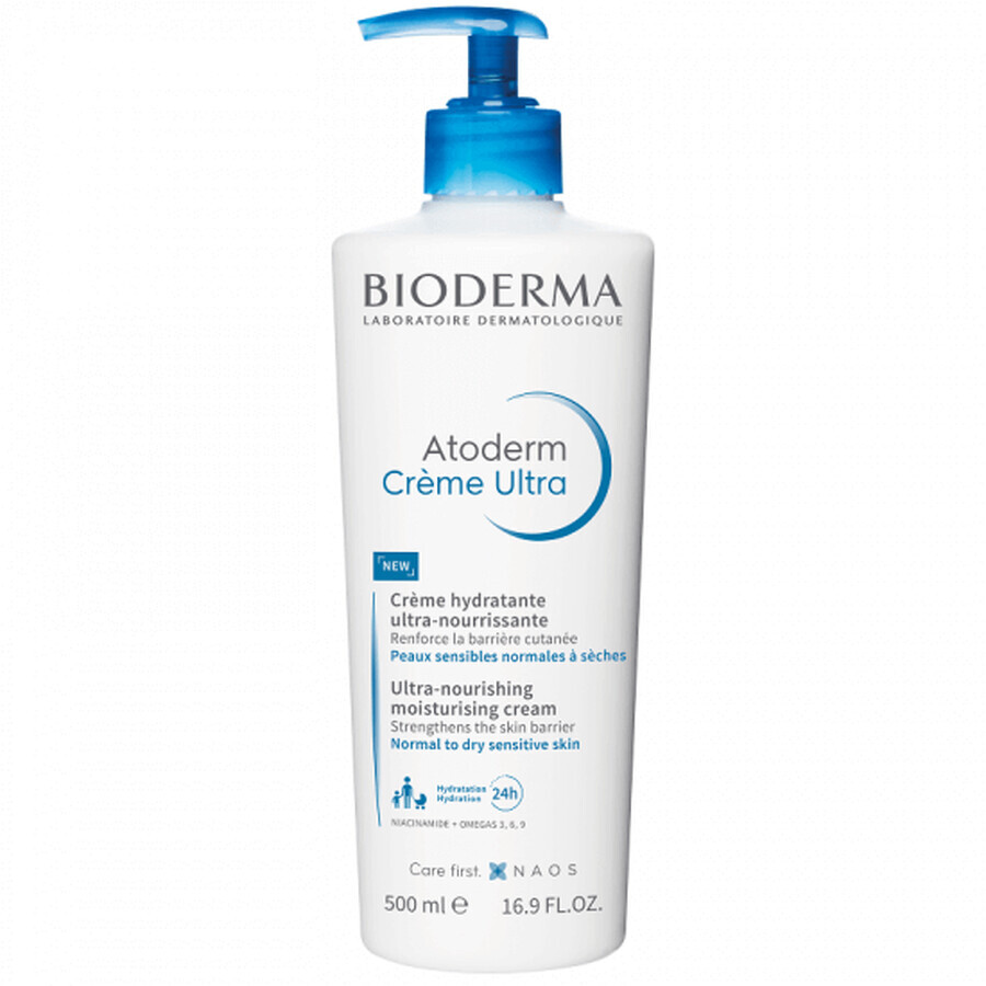 Bioderma Atoderm - Creme Ultra Trattamento Quotidiano Idratante Nutriente, 500ml