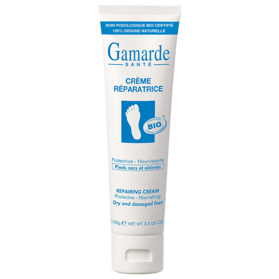 Crema piedi riparatrice bio, 100 ml, Gamarde