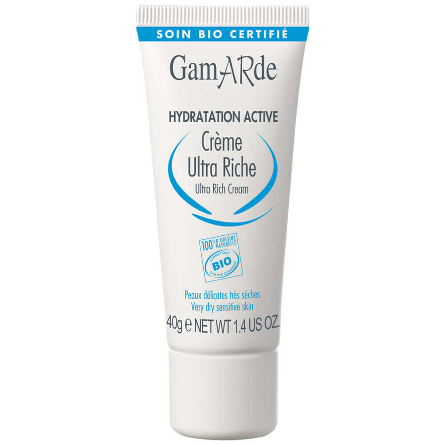 Crème Ultra Hydratante Bio, 40 g, Gamarde