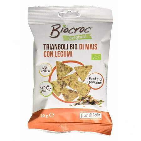 Triunchi snack met maïs en groenten glutenvrij, 20 gr, Fior Di Loto