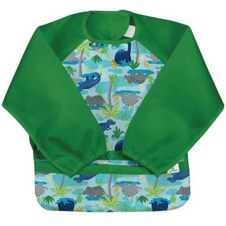 Aqua Dino Jungle long-sleeved multifunctional bib, 12-14 months, Green Sprouts