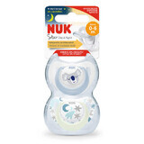 Silicone soother M1 Star Day&amp;Night, 2 pieces, 0-6 months, Nuk