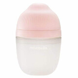 Biberon anticolico simile al seno, 100% silicone, rosa antico, 210 ml, Mombella