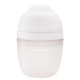 Biberon Anticolico Simil-Mano, 100% Silicone, Avorio, 210 ml, Mombella