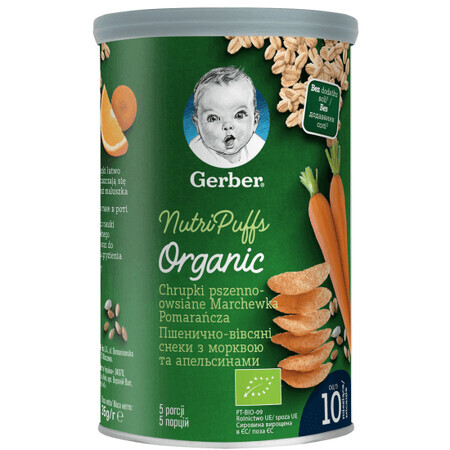 Snack mit Müsli, Karotten und Orangen, 35 gr, Gerber