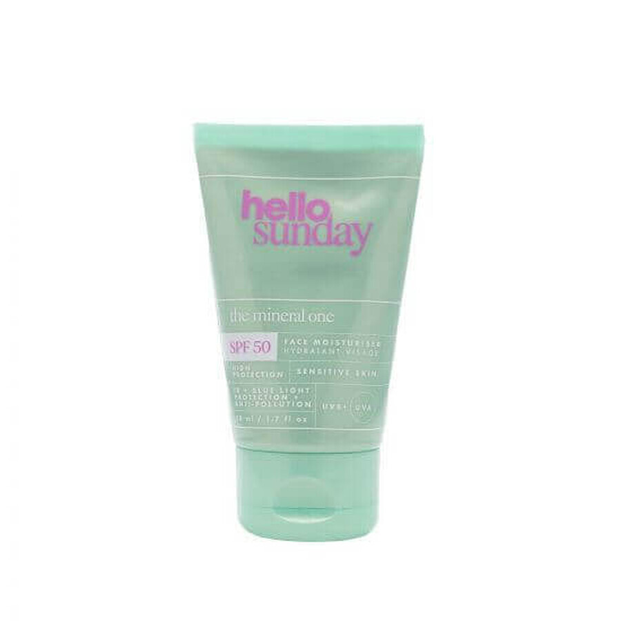 Crema minerale con protezione solare SPF 50, 50 ml, Hello Sunday