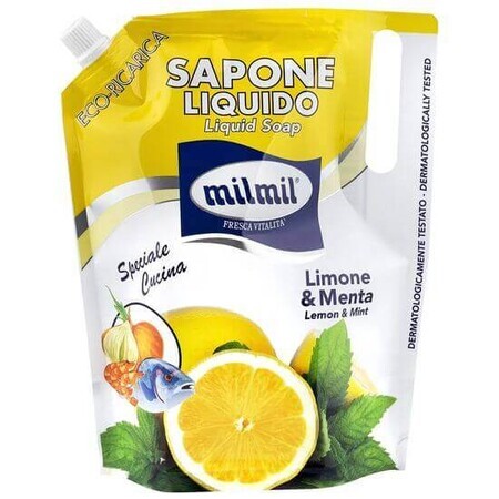 Liquid soap refill Lemon &amp; Mint, 900 ml, Milmil