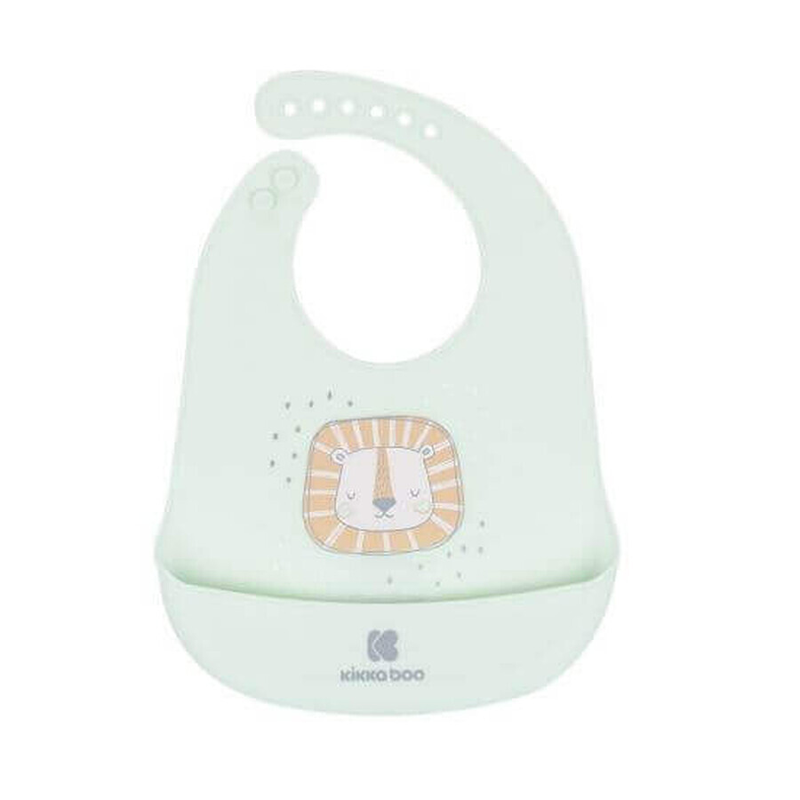 Soft silicone bib with pocket, Mint, Kikka Boo