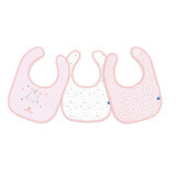 Set di 3 bavaglini impermeabili Terry, Pink, Kikka Boo