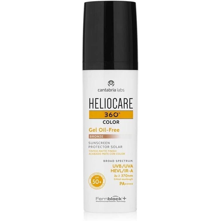 Gel-Oil Free con pigmento colorante SPF50 Heliocare 360º, Bronzo, 50 ml, Cantabria