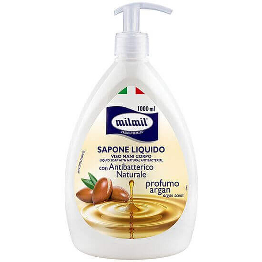 Sapone liquido con olio di argan, 1000 ml, Milmil