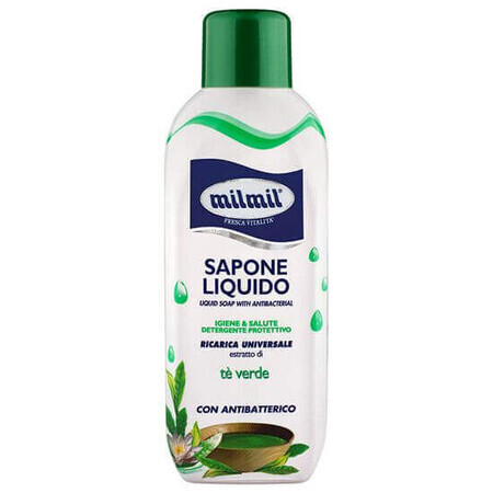 Riserva sapone liquido con estratto di tè verde, 1000 ml, Milmil