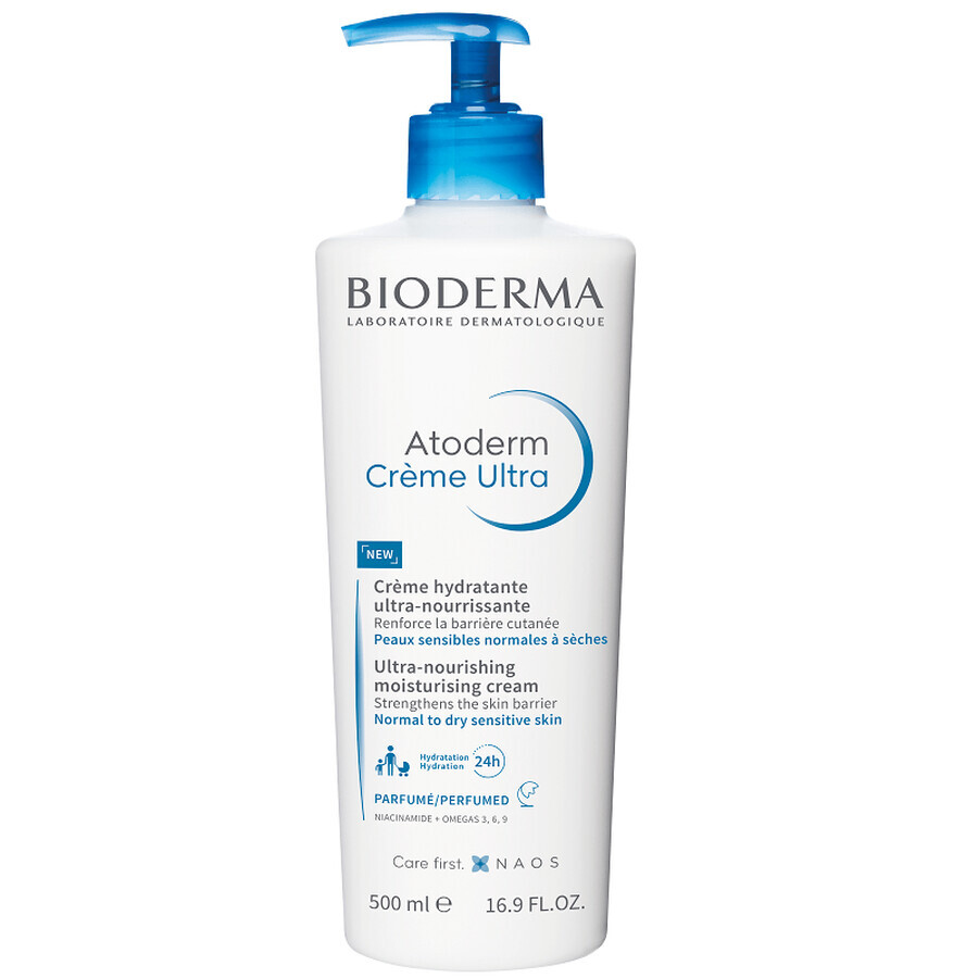 Crema idratante profumata Atoderm Ultra, 500 ml, Bioderma 