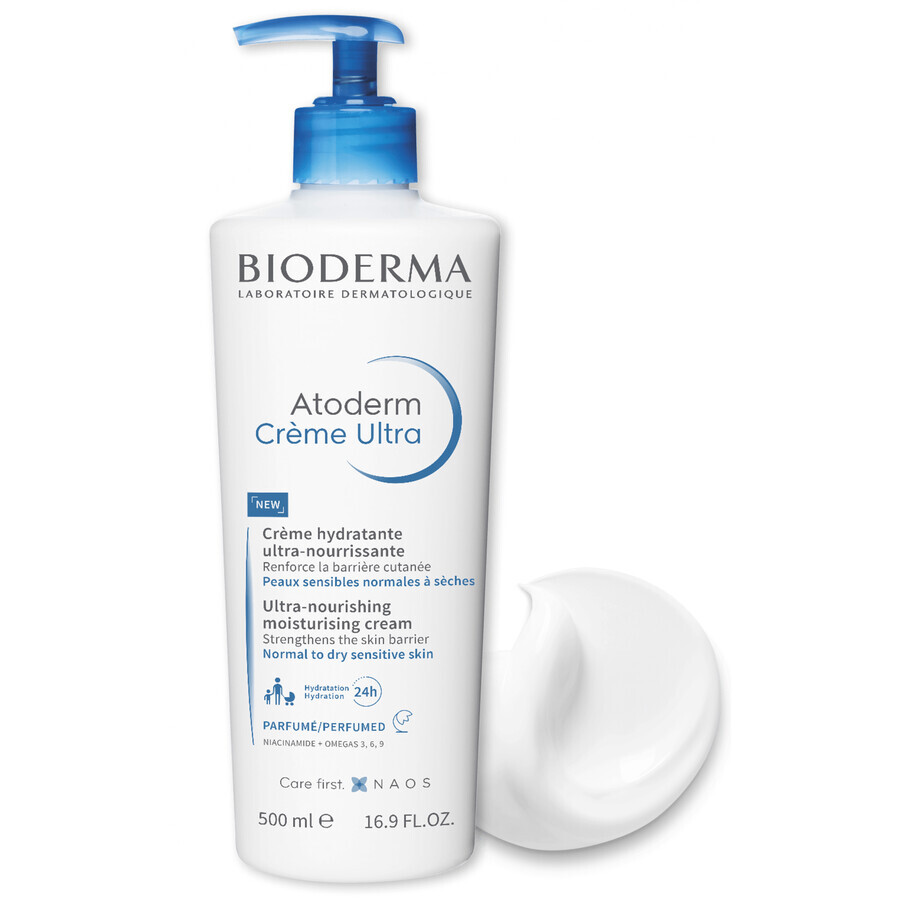 Crema idratante profumata Atoderm Ultra, 500 ml, Bioderma 