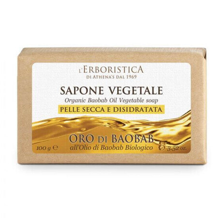 Sapone vegetale all'olio di baobab, 100 g, L'Erboristica