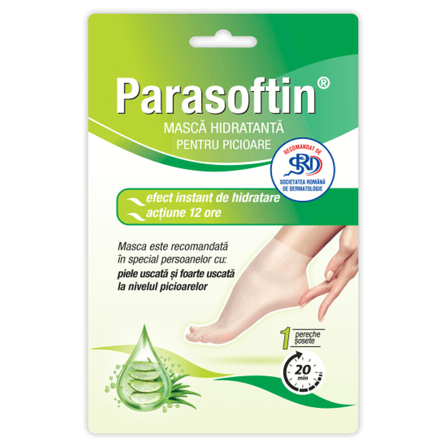 Parasoftin vochtinbrengend voetmasker, 1 paar, Zdrovit