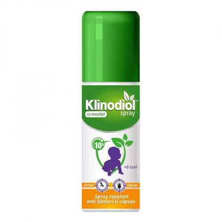 Spray repellente antizanzare e zecche, per bambini Klinodiol, 100 ml, Klintensiv