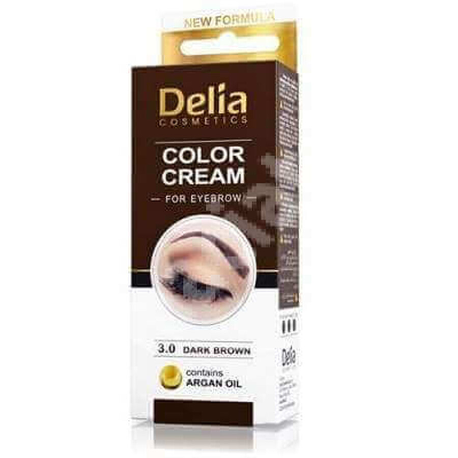 Eyebrow tinting cream Dark Brown, 15 ml, Delia Cosmetic