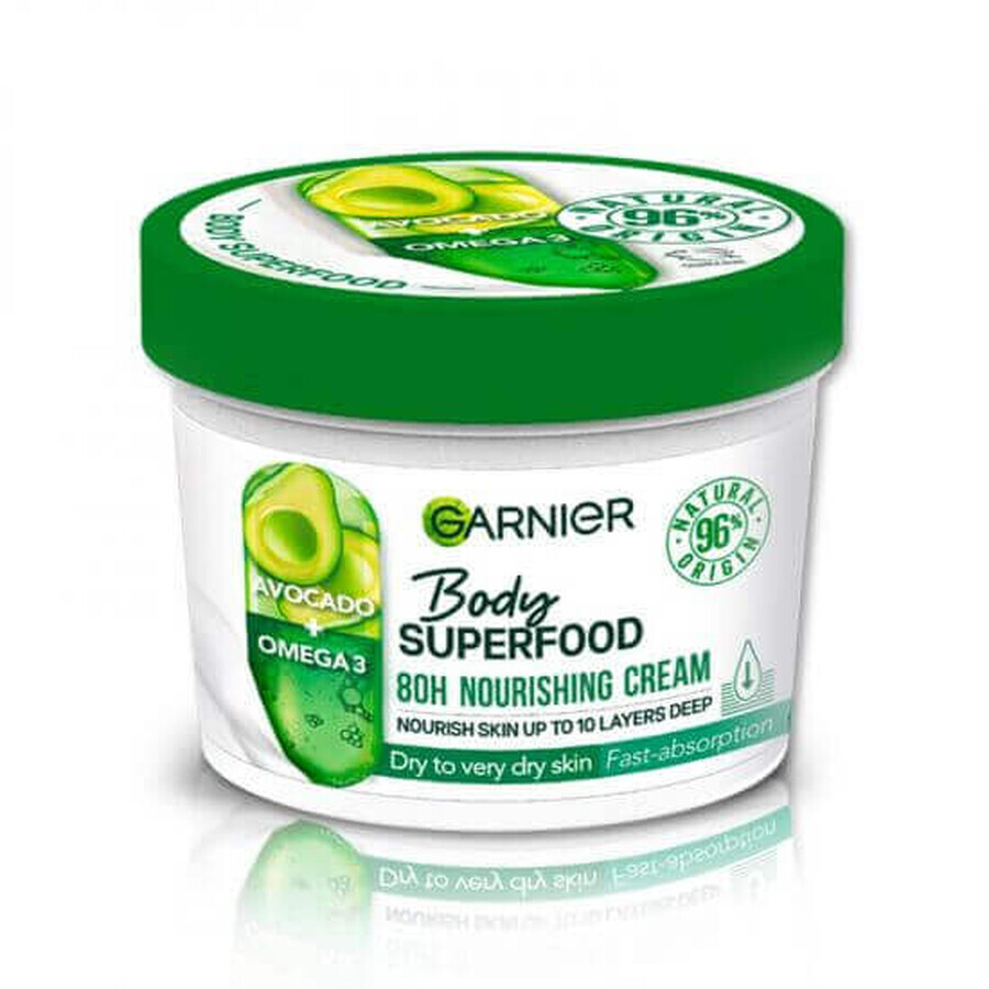 Crema corporal nutritiva y de rápida absorción Body Superfood, 380 ml, Garnier