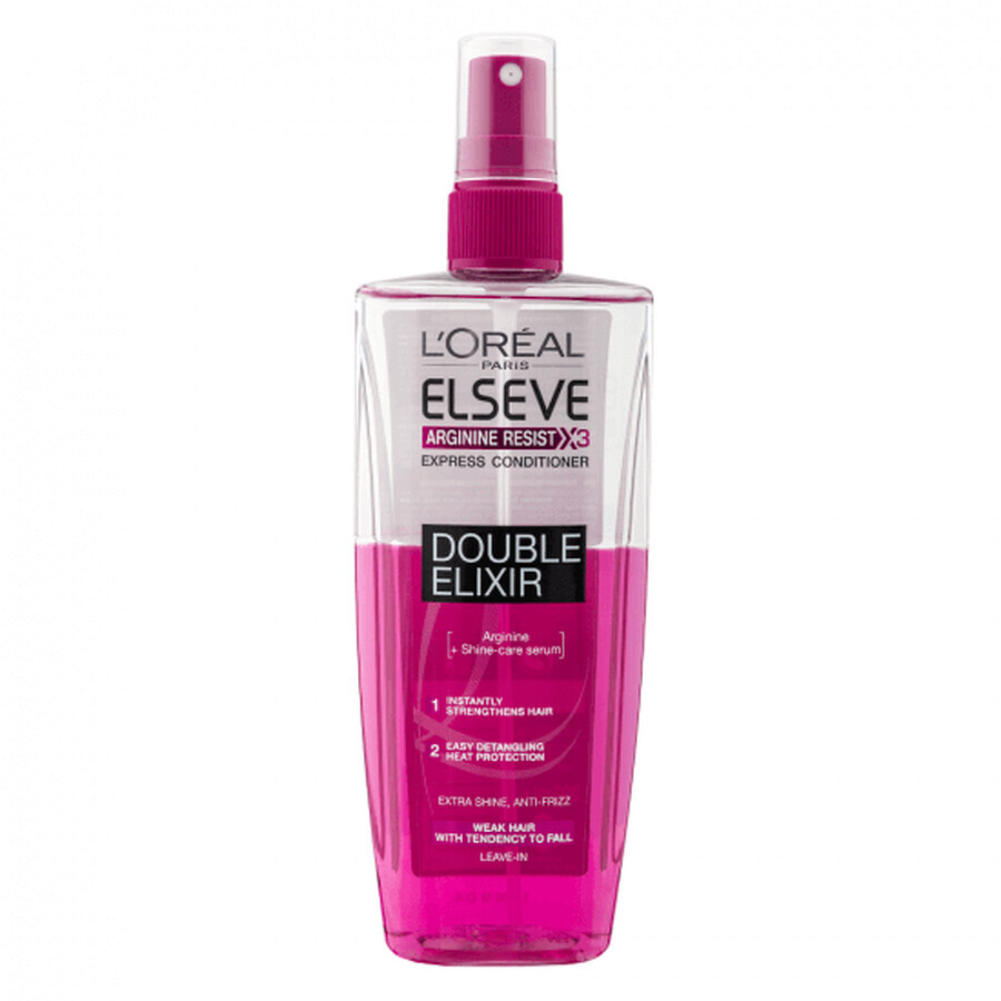 Spray districante bifasico per capelli Arginine Resist Double Elixir, 200 ml, Elseve