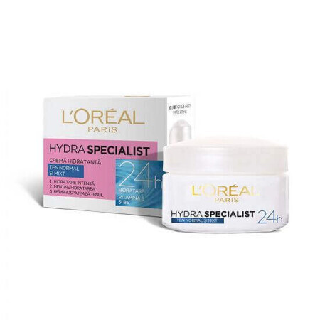 Crema viso idratante per pelli normali e miste Hydra Specialist, 50 ml, Loreal