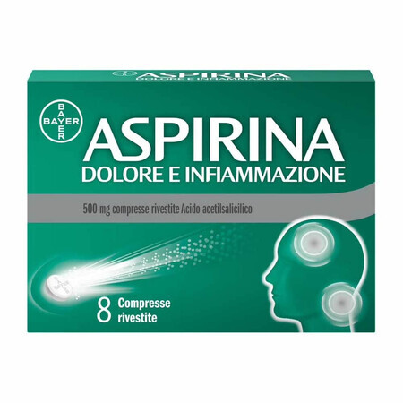 Aspirina Dolore E Infiammazione 500mg Bayer 8 Compresse Rivestite