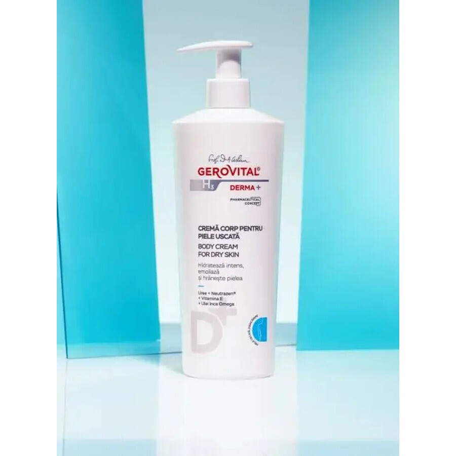 Crema Corpo per la Pelle Secca, Gerovital H3 Derma+, 500 ml, Farmec