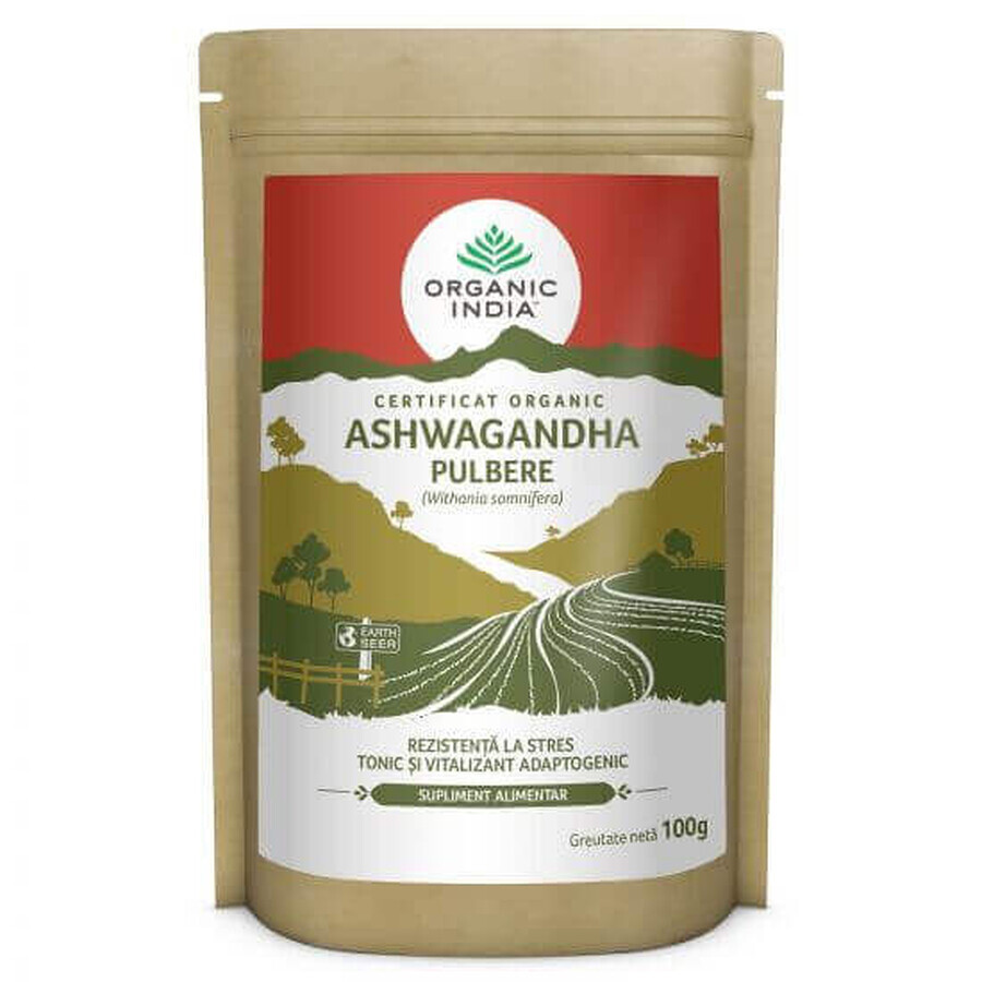 Ashwagandha en polvo, 100 g, India ecológica