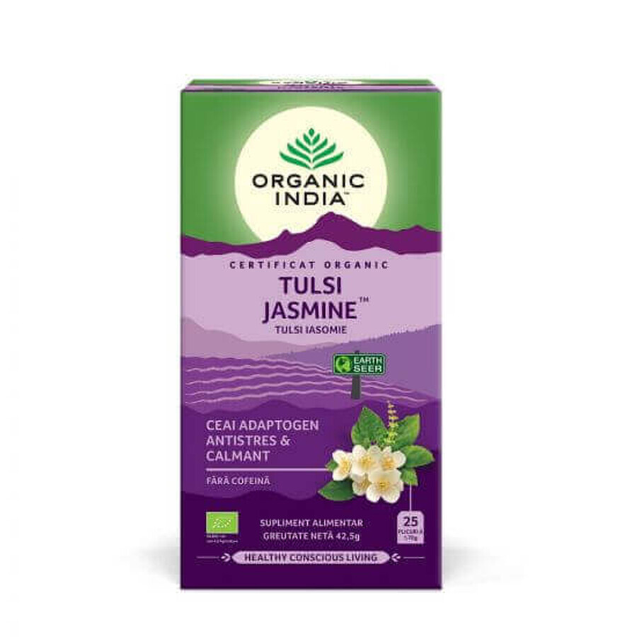 Adaptogen Tulsi Jasmine Tea, 25 bustine, Organic India