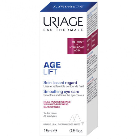 Eye contour cream for lifting and firming Age Lift, 15 ml, Uriage