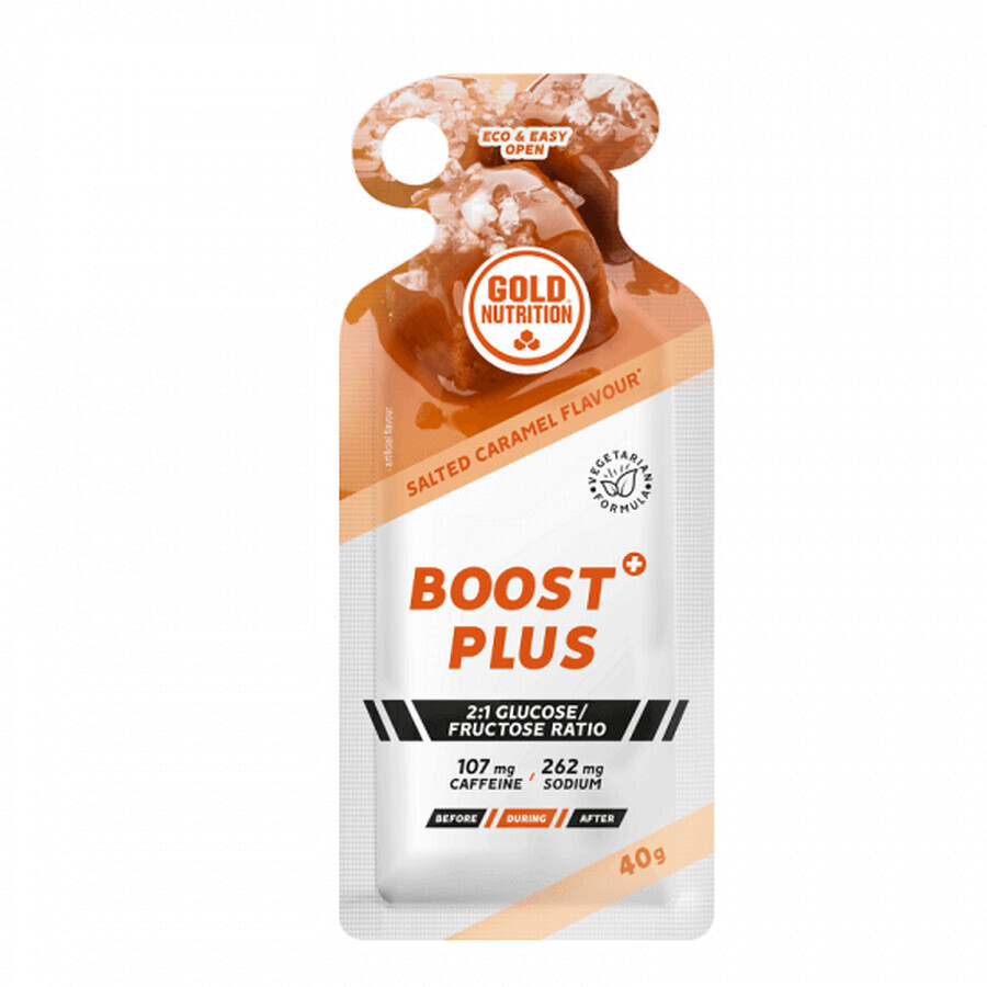 Gel al gusto di caramello salato Boost Plus, 40g, Gold Nutrition