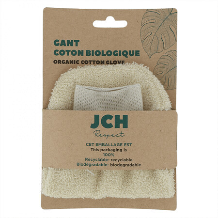 Guanto da bagno 100% cotone biologico, 1 pezzo, JCH Respect