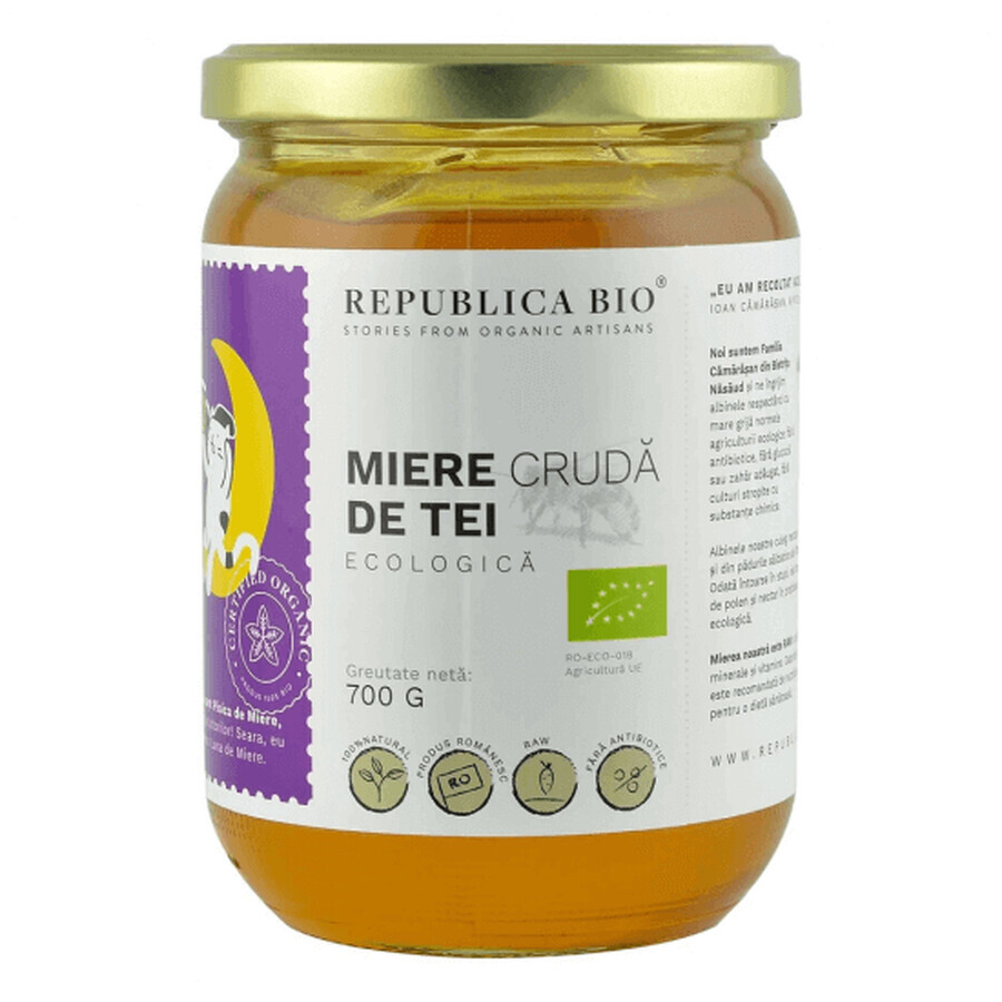 Miel de Lima cruda ecológica, 700 g, Organic Republic